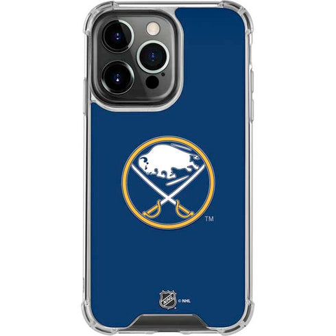 NHL Buffalo Sabres Solid Background iPhone 16 Pro Clear Case